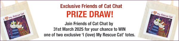 prize draw to win a rescue cat tote bag