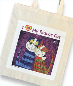 Cotton Shopping Bag - I Love My Rescue Cat