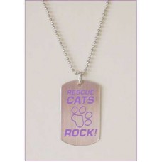 Rescue Cats Rock! Dog-Tag