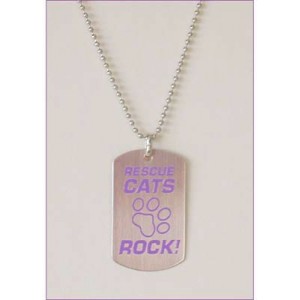 Rescue Cats Rock! Dog-Tag