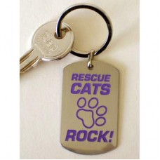Keyring  - Rescue Cats Rock!
