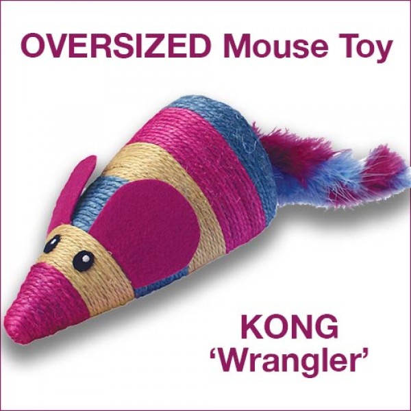 KONG Wrangler Scratch Mouse Cat Toy Colors Vary